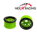 NEXX Racing 2WD “JUD” threaded carbon-fiber reinforced EVO Flanged Rear Wheels (2) pcs for Mini-Z (Green)