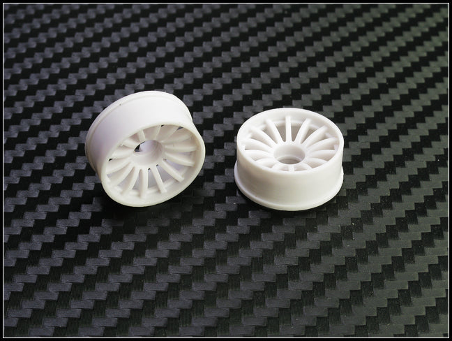 PN Racing Mini-Z 2WD Machine Cut 16 Spoke Front Wheel F1 White Part Number: 216WF1
