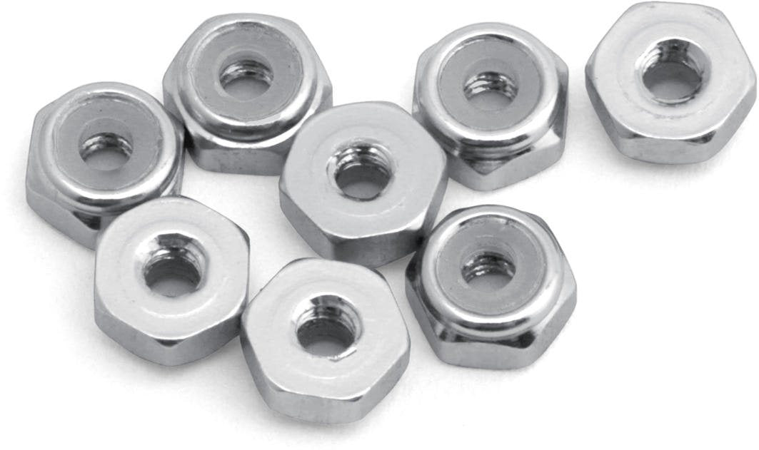 M2 Alu. Nylon Color Nut 8pcs (Silver) MZW128S