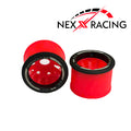 Nexx Racing (+3 OFFSET) Red Rear 11mm 2WD “JUD” threaded carbon-fiber reinforced EVO Flanged Rear Wheels