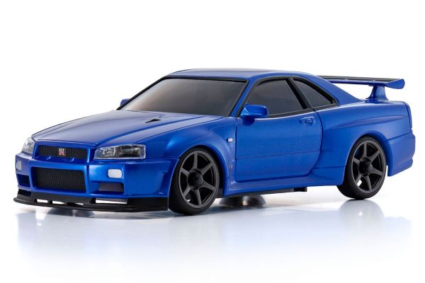 *PRE-ORDER for late July arrival* MINI-Z AWD NISSAN SKYLINE GT-R R34 V.specⅡNür Metallic Blue 32629MB