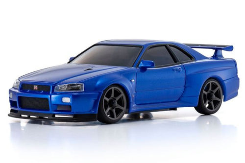 *PRE-ORDER for late July arrival* MINI-Z AWD NISSAN SKYLINE GT-R R34 V.specⅡNür Metallic Blue 32629MB