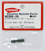 Kyosho Mini-Z MR02/03 Pinion Gear Set (9T/3pcs) Part Number: MZ6BK-09