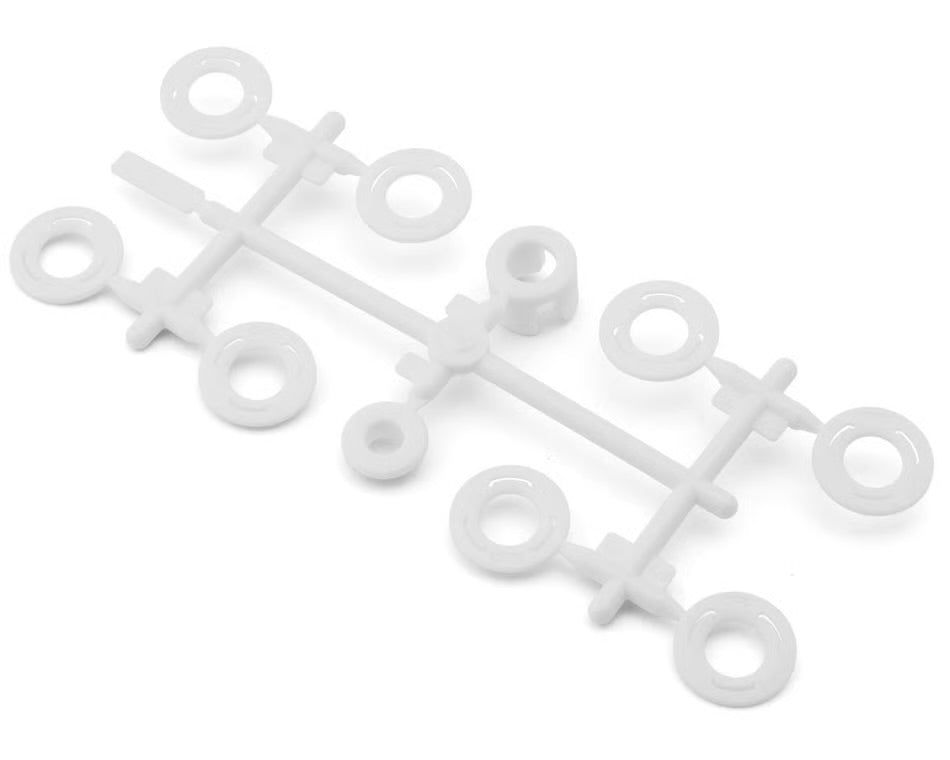 Team Associated RC28R Factory Team Wheels Sidewall Flange Set (White)