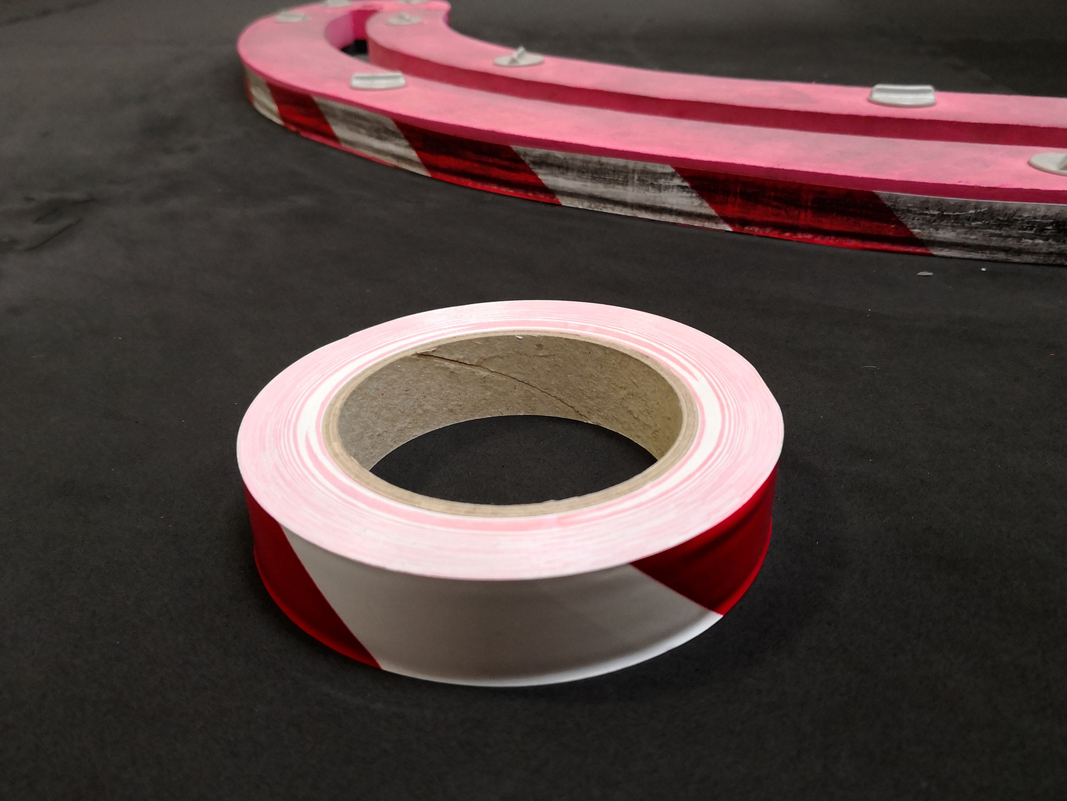 PN Racing RCP Tracks Red/White Vinyl Tape 1" x 100 Feet