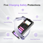 ISDT N8 8-Slots Fast Speed Battery Charger with LCD Display,Type-C QC3.0 Output Rechargeable Battery Charger AA AAA for Ni-MH Li-lon Ni-Cd LiFePO4 Not for 1.5V Lithium