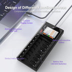 ISDT N8 8-Slots Fast Speed Battery Charger with LCD Display,Type-C QC3.0 Output Rechargeable Battery Charger AA AAA for Ni-MH Li-lon Ni-Cd LiFePO4 Not for 1.5V Lithium