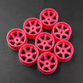 Yeah Racing Mini-Z AWD 8.5mm 5-Spoke Narrow Rims Set (Florescent Pink) (0mm/+1mm/+2mm/+3mm)