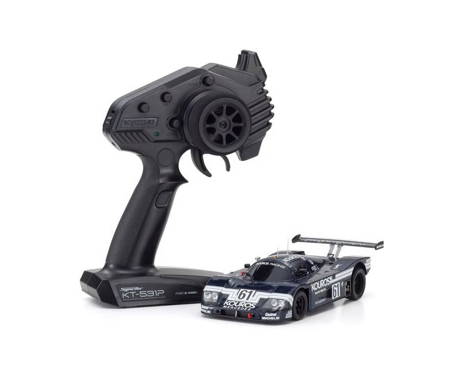 Kyosho MR-04 RWD Mini-Z Readyset w/Sauber Mercedes C9 1988 Body (Blue) w/KT-531P 2.4GHz Radio

Part#: KYO32362KR