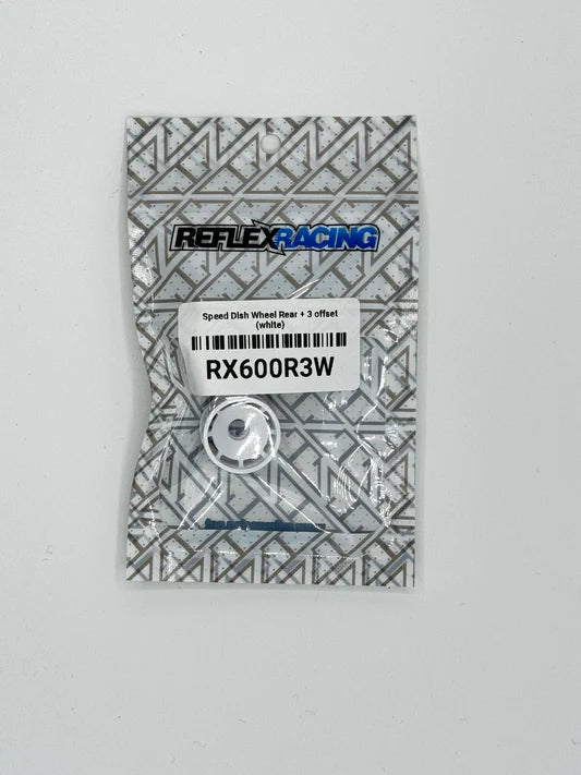 RX600R3W Reflex Racing Speed Dish Wheel Rear + 3 offset (white)