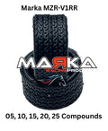 Marka V1 Mini-Z RCP Rubber Rear Radial Tire 20 degree Hard (1 Pair) MZR-V1RR20