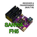 MXO Racing SANWA FH5 Compatible 4 Channel MICRO WIRELESS Receiver + TRANSPONDER For 1-24 1-28 (CASE-LESS) [MXO RACING] RXC52-F5&TP