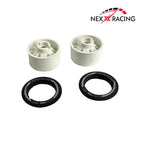 NEXX Racing Products Special Edition Silver Horse White Wheels EVO 2WD FRONT Racing "JUD" Threaded carbon-fiber (0 OFFSET)
