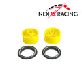 Nexx Racing (+3 OFFSET) Yellow Rear 2WD “JUD” threaded carbon-fiber reinforced EVO Flanged Rear Wheels