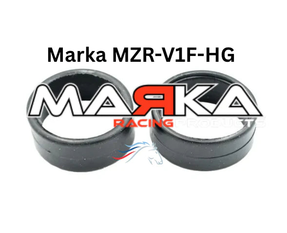 Marka Racing  MZR-V1F-HG MARKA Mini-Z RCP Rubber Front LOW PROFILE Tire HIGH-GRIP (1 Pair)