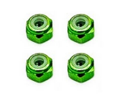 Marka Racing - Aluminum Wheel Lock Nut - 2mm - Green - 4pcs