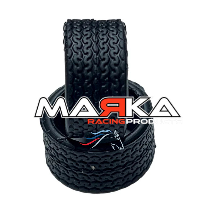Marka V1 Mini-Z RCP Rubber Rear Radial Tire 20 degree hard 14mm (1 Pair) Part Number: MZR-V1RR20-14