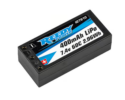 Reedy 2S 60C LiPo Battery (7.4V/400mAh) w/2mm Bullets Part#: ASC27610