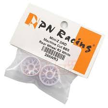 BBS PN Racing Mini-Z 2WD Machine Cut BBS Rear Rim R3 2 pcs White 288WR3