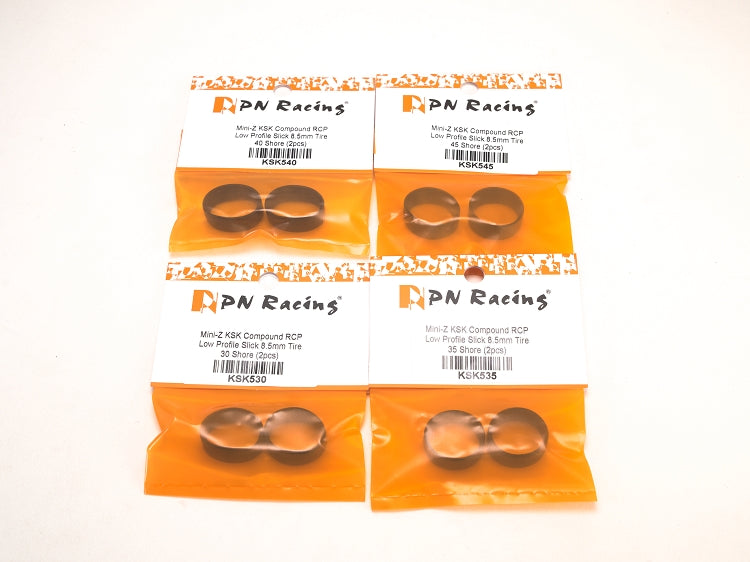 PN Racing Mini-Z KSK Compound RCP Low Profile Slick 8.5mm Tire 35 Shore (2pcs)