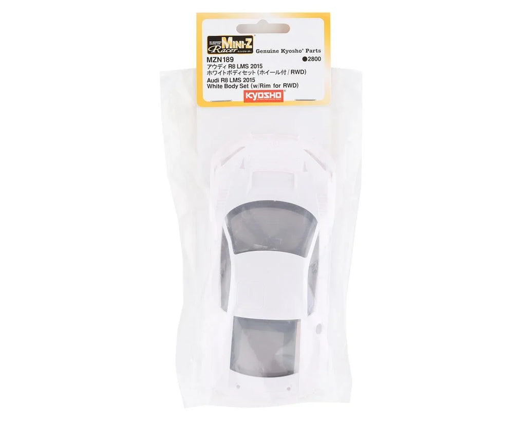 Kyosho Audi R8 LMS 2015 White body set(w/Wheels) MZN189