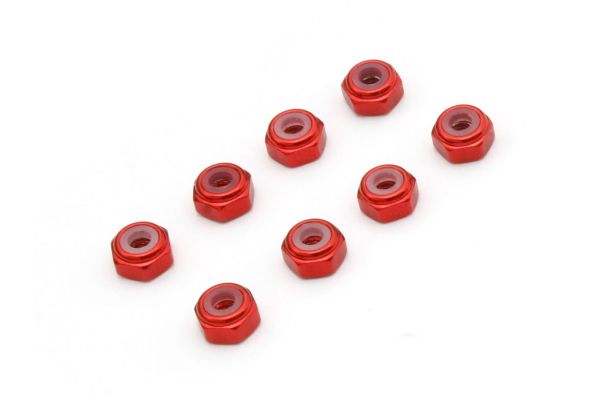 Kyosho Mini-Z M2 Alu Color Nylon Nut Red (8pcs)