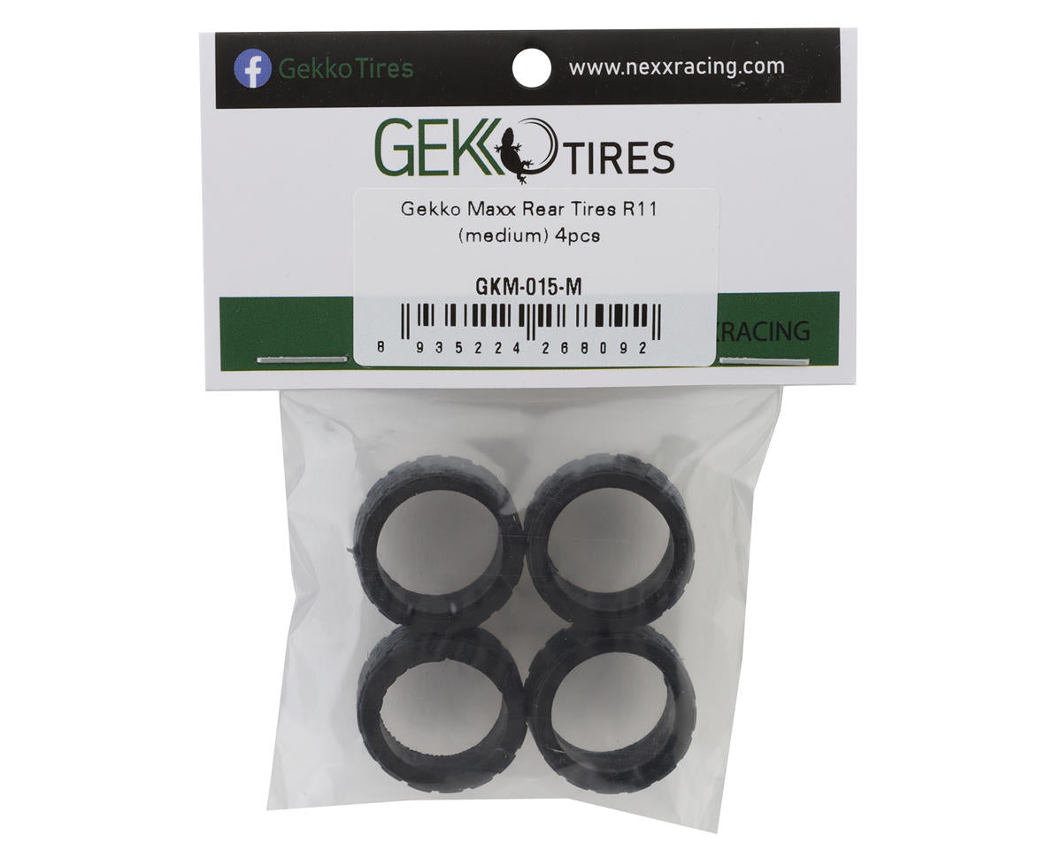 NEXX Racing Gekko Maxx R11 Rear Tires (4) (Medium) Part#: NX-GKM-015-M