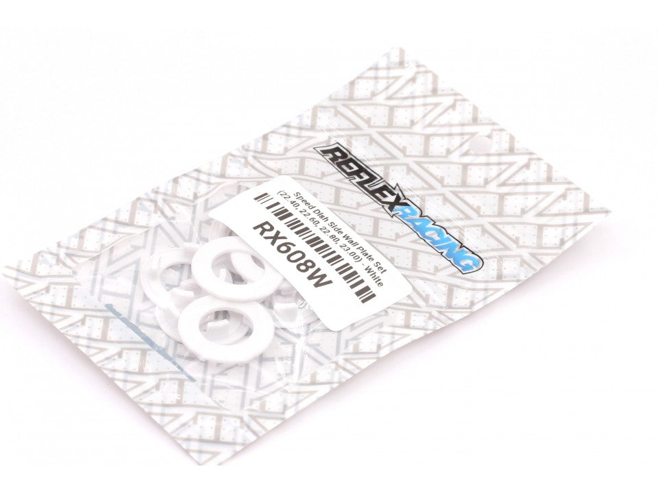 RX608W Reflex Racing Speed Dish Side Wall Plate Set (22.40,22.60,22.80,23.00) - White