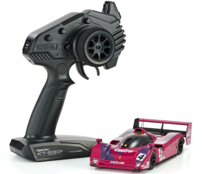Kyosho MR-04 RWD Mini-Z Readyset w/1991 Jaguar XJR-14 LM Body (Pink) w/KT-531P 2.4GHz Radio