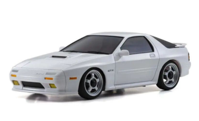 Kyosho Mazda Savanna RX-7 FC3S White Autoscale Collection 1:27.52 Scale. Part Number: MZP464W