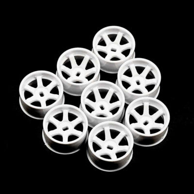 Yeah Racing Mini-Z AWD 11mm 5-Spoke Wide Rims Set (White) (0mm/+1mm/+2mm/+3mm)